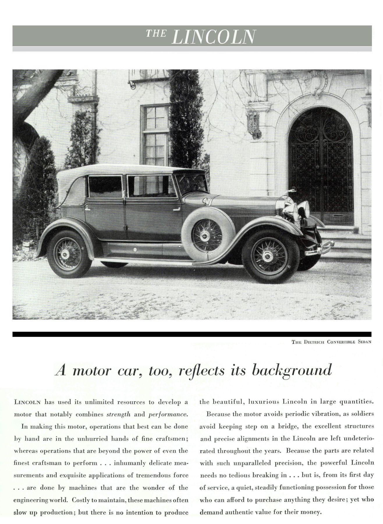 1930 Lincoln Auto Advertising